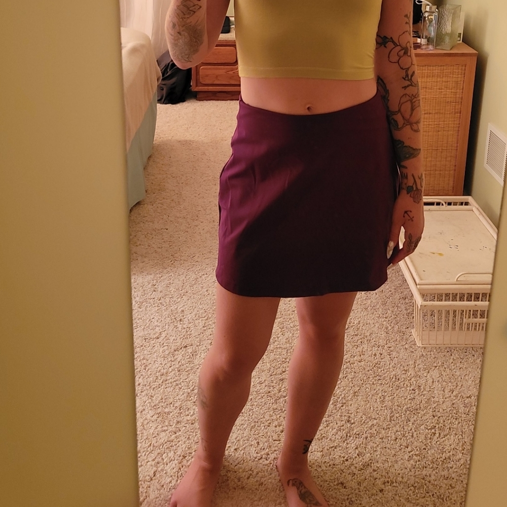 Girlfriend Collective Plum Skort